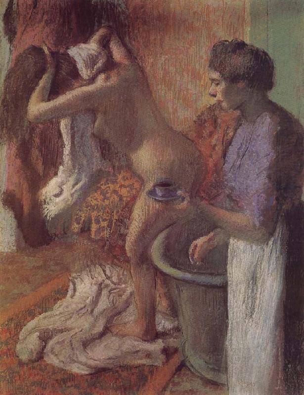 Edgar Degas The breakfast after bath China oil painting art
